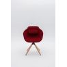 Chaise de réunion design avec piétement étoile en bois Sandy
