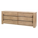 Buffet/bahut contemporain 230 cm coloris chêne Paulin