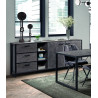 Buffet/bahut industriel 220 cm en pin massif gris Australine