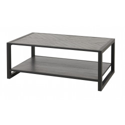 Table basse industrielle en pin massif gris Australine