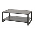 Table basse industrielle en pin massif gris Australine