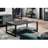 Table basse industrielle en pin massif gris Australine