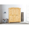 Armoire style campagne 150 cm en pin massif Hada