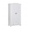 Armoire style campagne 104 cm en pin massif blanc Hada I