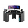 Bureau d'angle gamer moderne anthracite Tiger