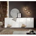 Buffet/bahut moderne 241 cm laqué blanc brillant Larissa