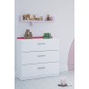 Commode enfant moderne blanche Riga