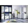 Meuble de rangement de salle de bain design blanc brillant Savana