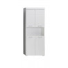 Meuble de rangement de salle de bain design blanc brillant Savana