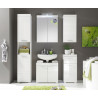 Meuble sous lavabo de salle de bain design blanc brillant Savana