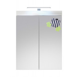 Armoire de toilette design coloris blanc Savana