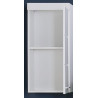 Meuble haut de salle de bain design 1 porte blanc brillant Savana