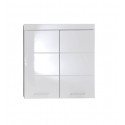 Meuble haut de salle de bain moderne 73 cm blanc brillant Savana