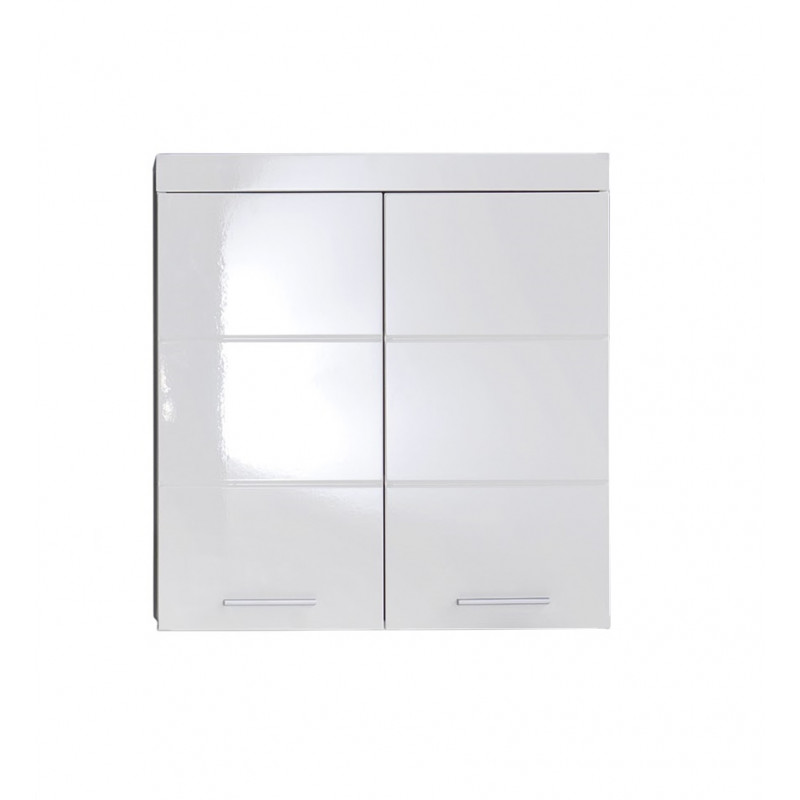 Meuble sous lavabo moderne blanc brillant Savana