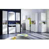 Meuble haut de salle de bain design 2 portes blanc brillant Savana