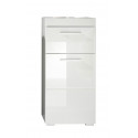 Meuble bas de salle de bain moderne 37 cm blanc brillant Savana