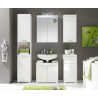Meuble bas de salle de bain design 1 porte/1 tiroir blanc brillant Savana