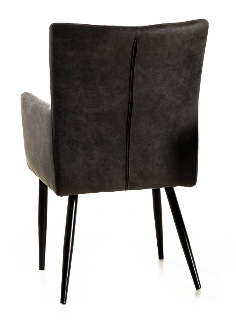 Chaise de salle à manger moderne en tissu gris (lot de 2) Martial