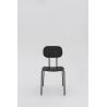 Chaise d'accueil moderne empilable en métal et bois Katia