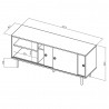 Buffet/bahut scandinave 148 cm Alfonso
