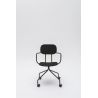 Chaise de réunion moderne à roulettes avec accoudoirs Katia