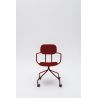 Chaise de réunion moderne à roulettes avec accoudoirs Katia