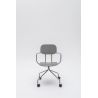 Chaise de réunion moderne à roulettes avec accoudoirs Katia