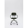 Chaise de réunion moderne à roulettes avec accoudoirs Katia