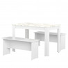 Ensemble table et banc de cuisine contemporain Noelia