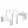 Ensemble table et banc de cuisine contemporain Noelia