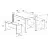 Ensemble table et banc de cuisine contemporain Noelia