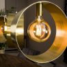 Suspension industrielle en métal doré 3 lampes Hugo