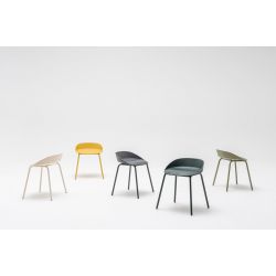 Chaise de réunion moderne avec piétement métal Clémence