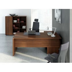 Bureau d'angle de direction moderne coloris noyer Howard