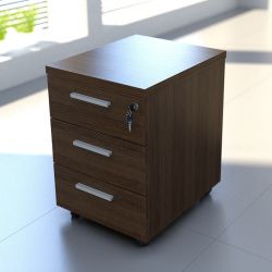 Caisson de bureau moderne coloris noyer Howard