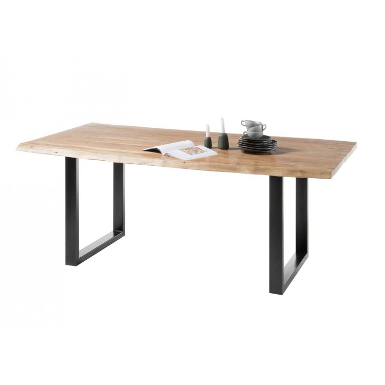 Table industrielle en bois massif Indila