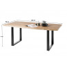Table industrielle en bois massif Indila