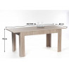 Table de salle à manger extensible contemporaine chêne clair Florine