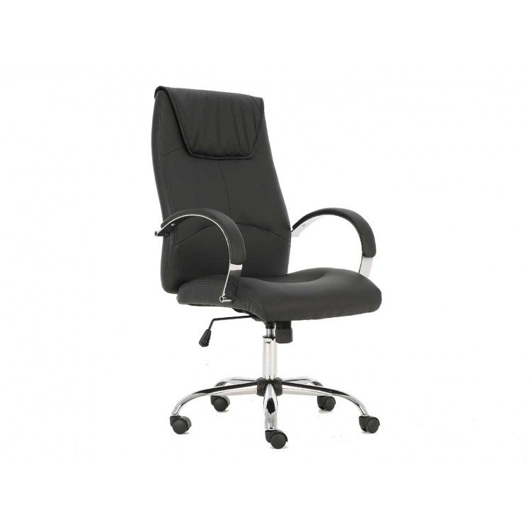 Fauteuil de direction moderne en PU noir Corentin