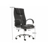 Fauteuil de direction moderne en PU noir Corentin