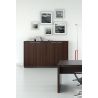 Armoire de bureau moderne coloris wengé Leonard