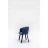 Chaise de réunion moderne piétement et assise bleus Albane