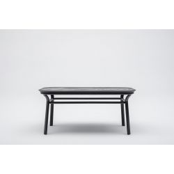 Table basse moderne rectangulaire noire Paul