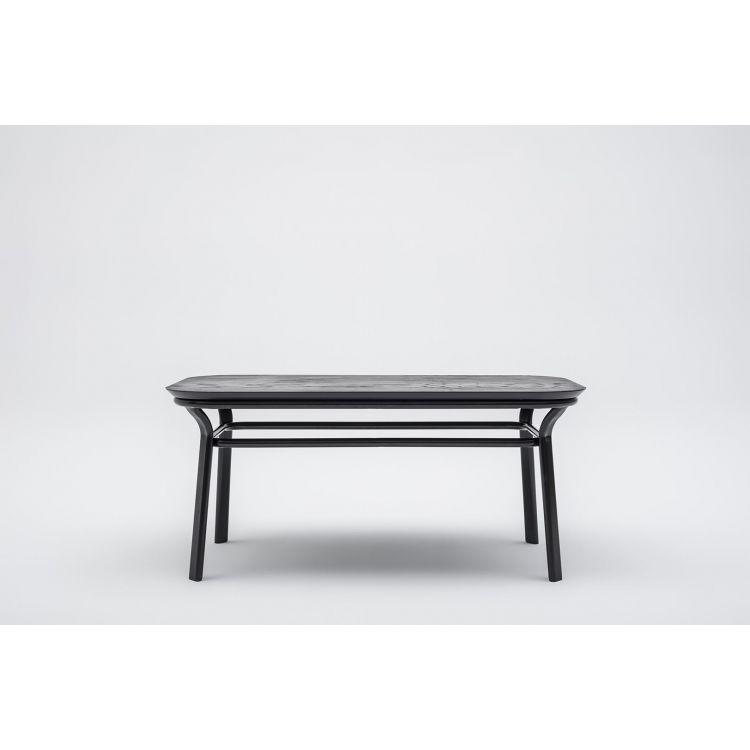 Table basse moderne rectangulaire noire Paul