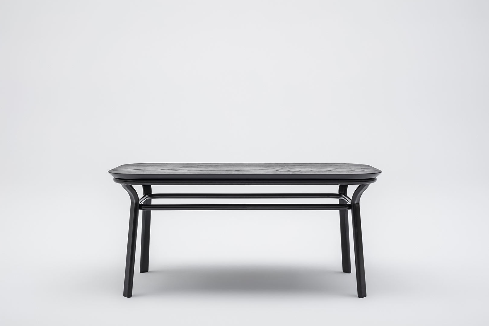 Table basse moderne rectangulaire noire Paul