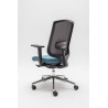 Fauteuil de bureau moderne avec assise bleue claire Rosaly