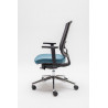 Fauteuil de bureau moderne avec assise bleue claire Rosaly