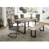 Banc industriel en bois massif Indila