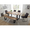 Banc industriel en bois massif Indila