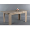 Table de salle à manger extensible contemporaine chêne clair Florine